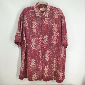 Caribbean Men’s Hawaiian Floral Silk Blend Shirt XL-T